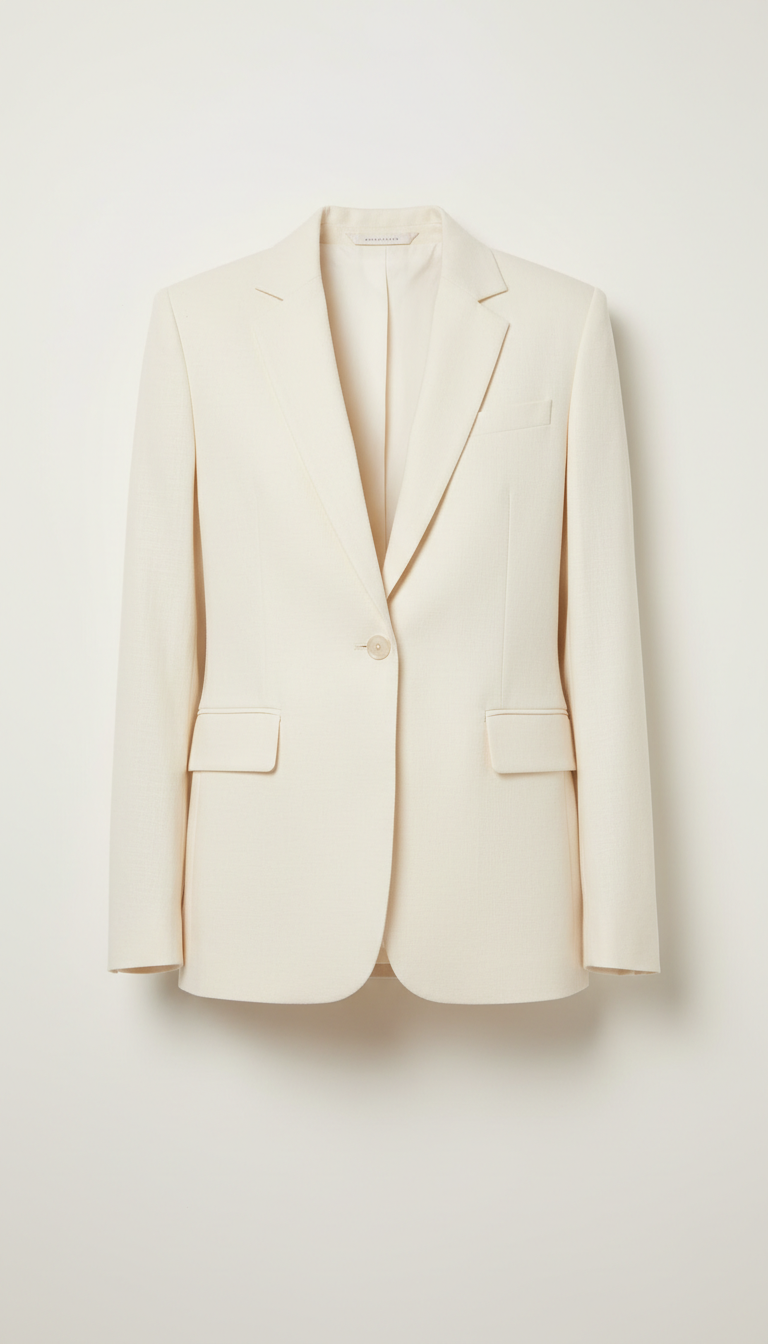 Blazer entallado en ivory suave